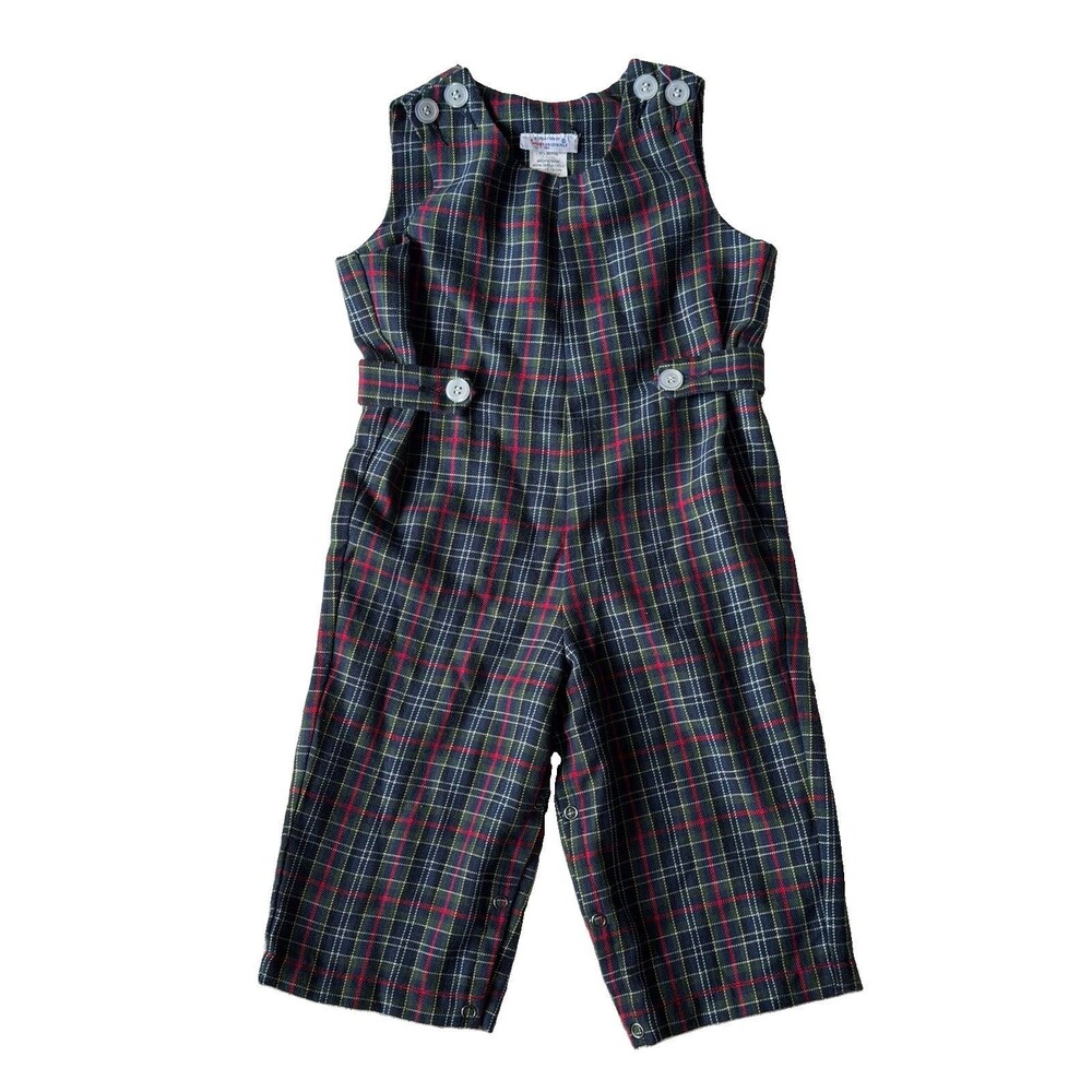 Imp Originals Baby Tartan Plaid Romper Jumpsuit - Size 18M Holiday Photo